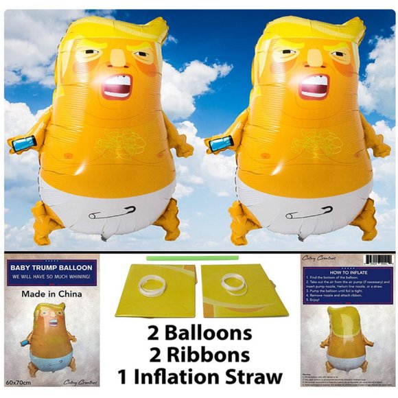 Baby Trump balloons Set of 2 - Picture 3 of 7